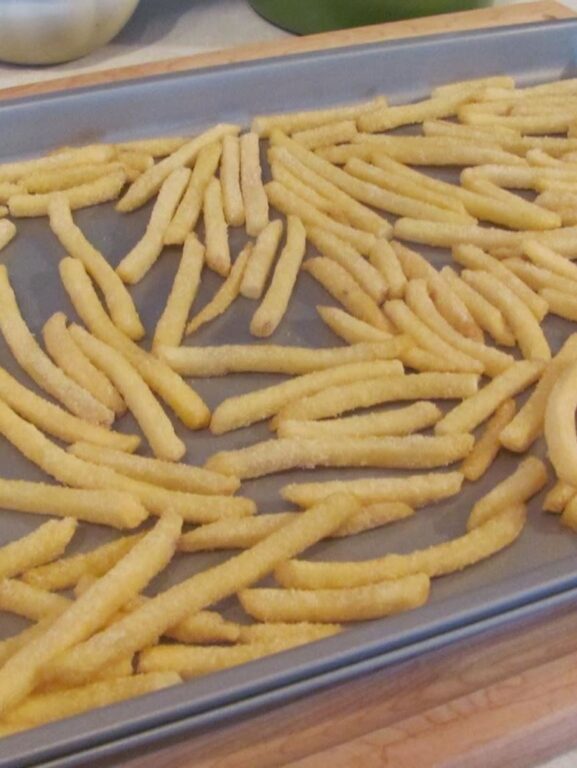 batatas fritas crocantes sem óleo