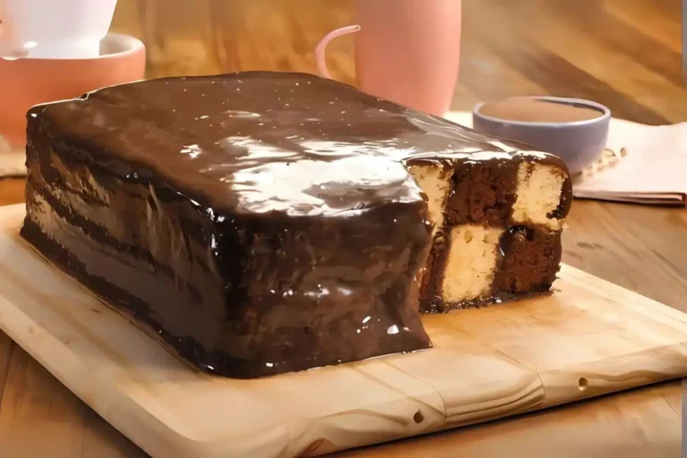 Receita de Bolo xadrez com brigadeiro