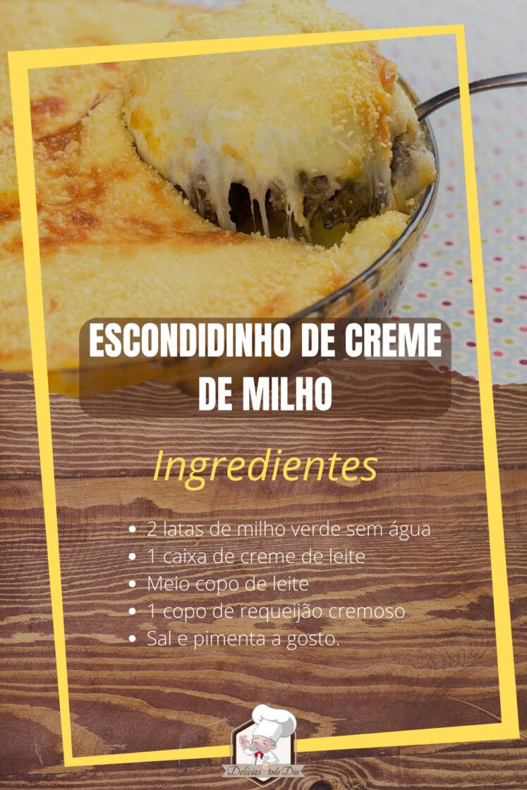 escondidinho de creme de milho