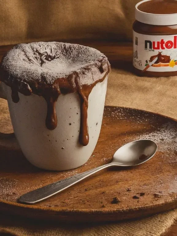 bolo de nutella de caneca