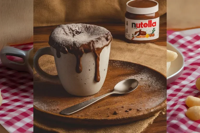 bolo de nutella de caneca