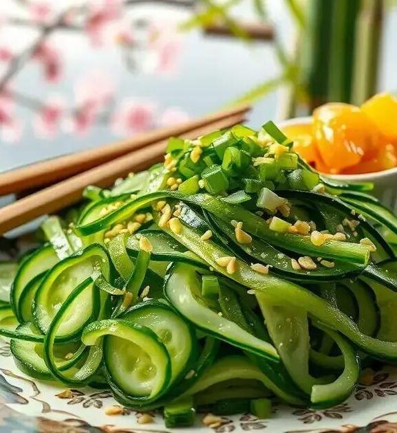 Inove no Almoço: Salada de Pepino Japonesa em 10 Minutos